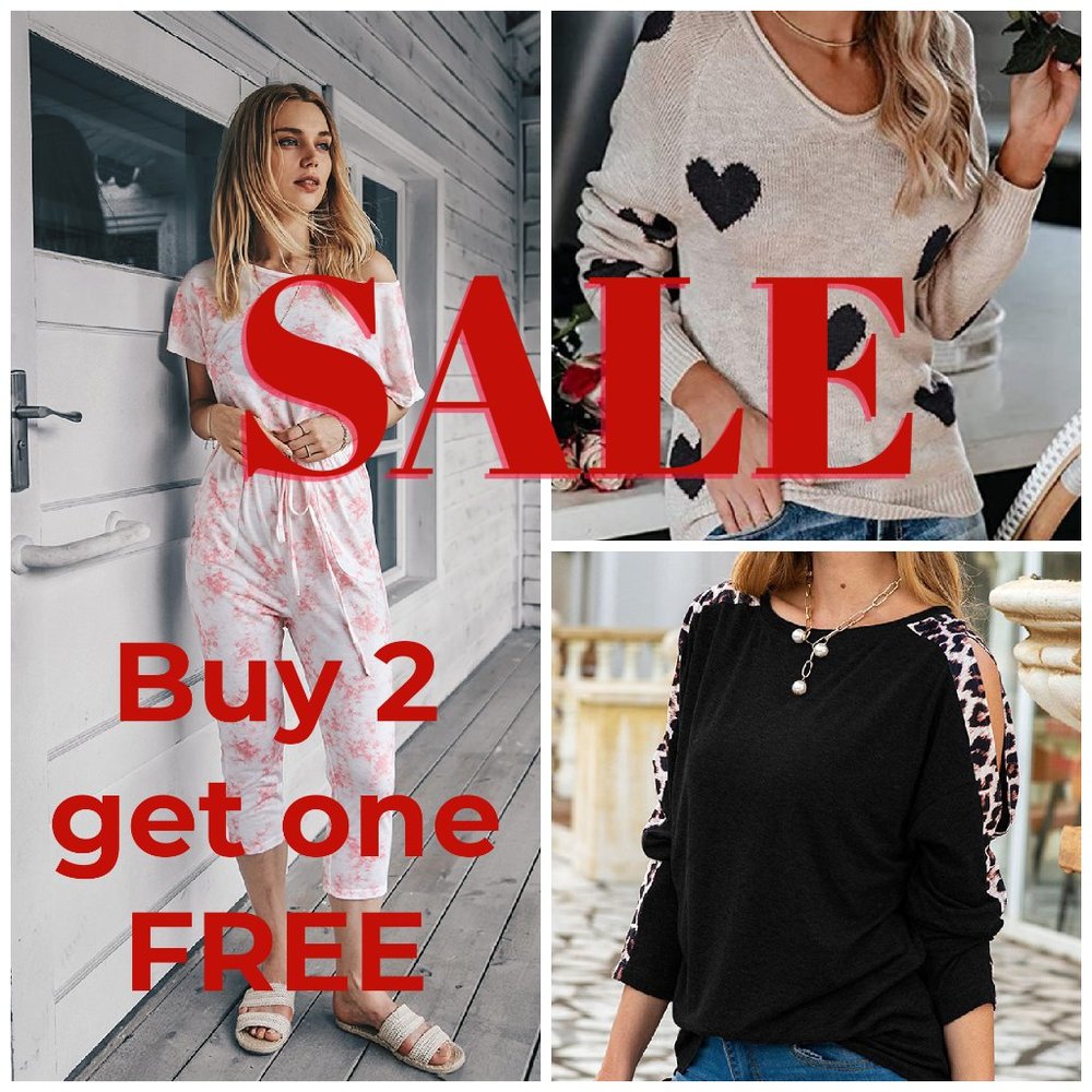 ALL CLOTHES BUY 2 GET ONE FREE